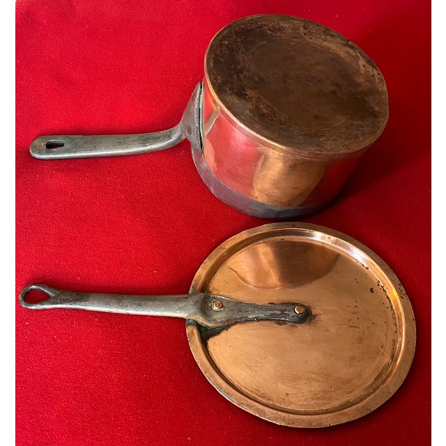 Antique 19th Century English Copper Estate Sauce Pan With Hand Engraved Crest For Sale - Image 11 of 15