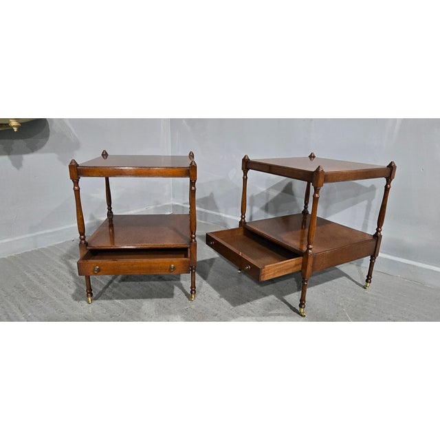 Wood Regency Mahogany Lamp Tables, 1920, Set of 2 For Sale - Image 7 of 15