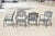 Tuscan Mediterranean Style Black Cast Aluminum Metal Garden Patio Dining Arm Chairs - Set of 4. Circa 21st Century, Pre-...