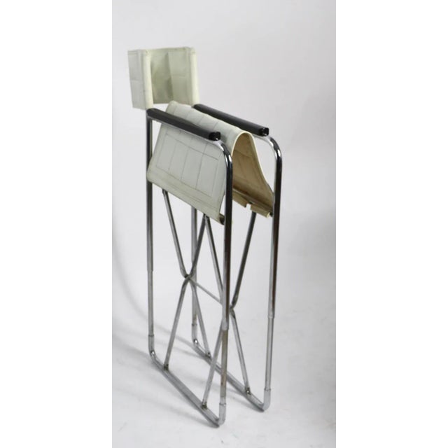 Folding Chrome Frame Directors Chair For Sale - Image 12 of 13