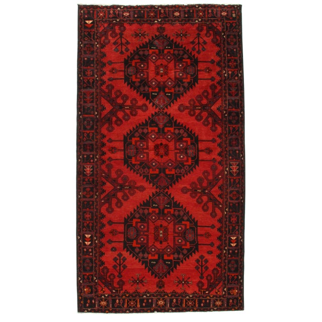 Early 20th Century Antique Persian Hamadan Rug - 5′ × 9′5" For Sale