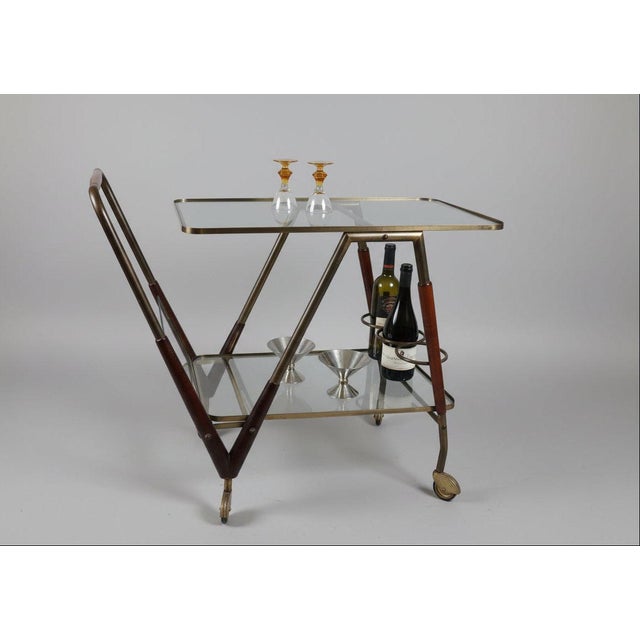 Mid-Century Modern Mid-Century Modern Bar Cart by Cesare Lacca for Cassina, 1950s For Sale - Image 3 of 11