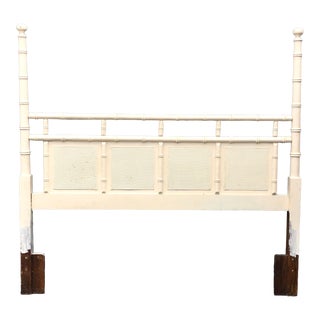 American of Martinsville Faux Bamboo Queen Headboard MidCentury Modern For Sale
