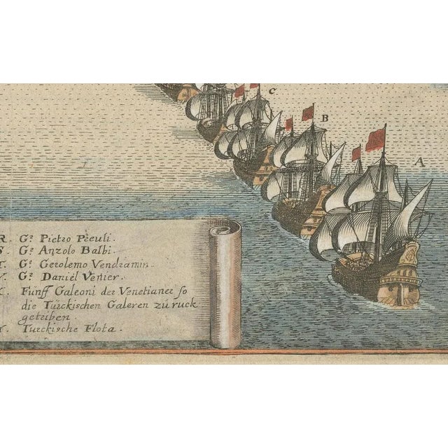 17th Century Venetian Fleet vs. Ottoman Turks, 1656, Paper For Sale - Image 5 of 10