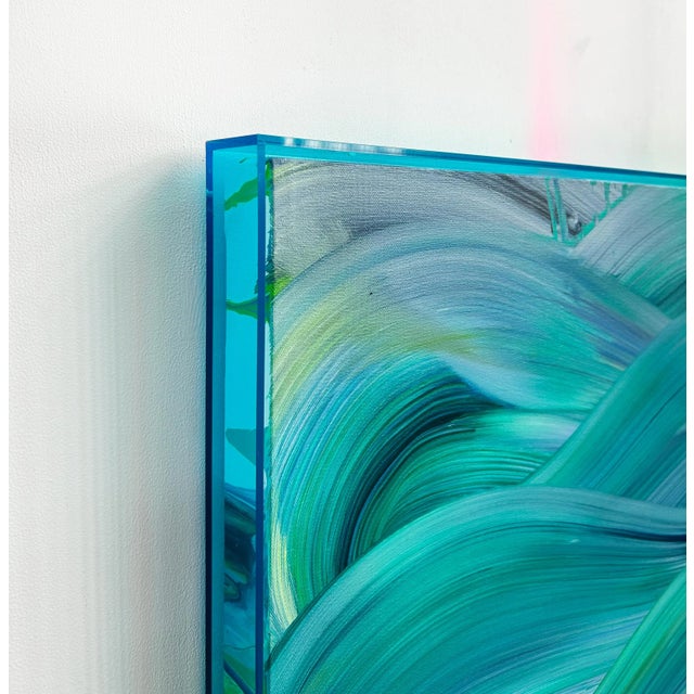 Textile Contemporary Abstract Acrylic on Canvas "Aquatic Dreams" by Nikolaos Schizas For Sale - Image 7 of 7