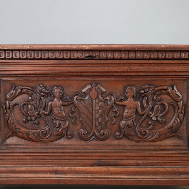Walnut Chest with Baroque Carvings For Sale - Image 6 of 12