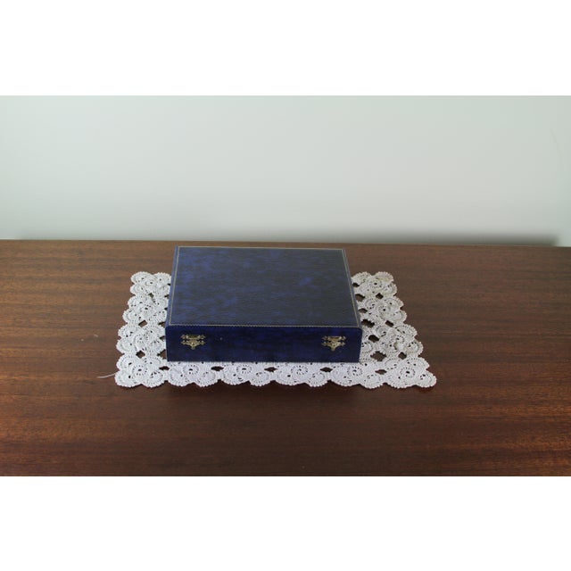 Traditional 1980’s Vintage/New Silverplate Child Silver Set: Spoon, Fork, Knife & Serviette Ring by Frank Cobb & Co. For Sale - Image 3 of 5