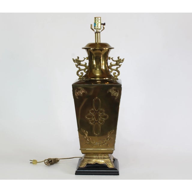 Asian Vintage Asian Style Brass Table Lamps For Sale - Image 3 of 6