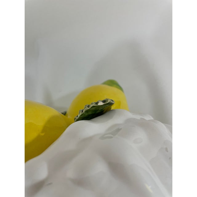 Vintage Majolica Lemon Topiary on Pedestal Bowl From Portugal For Sale - Image 12 of 16