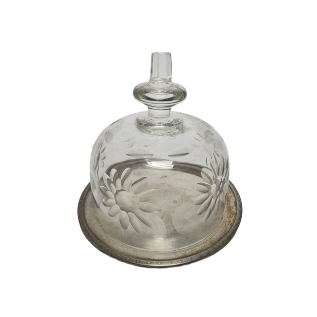 Art Nouveau Bowl with Crystal Cake Cover, Germany, 1920s, Set of 2 For Sale - Image 18 of 18