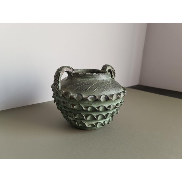 Mid-Century Modern French Brutalist Vase in Ceramic, 1950 For Sale - Image 6 of 7