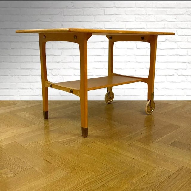 Mid-Century Modern Mid-Century Serving Table with Casters, Sweden, 1960s For Sale - Image 3 of 6