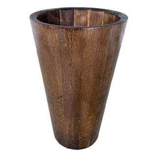 Carved Wooden Umbrella Stand, 1950s For Sale