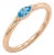 Dainty Blue Topaz Solitaire Ring | December Birthstone Ring | Tiny Everyday Stacking Ring Us 7 For Sale