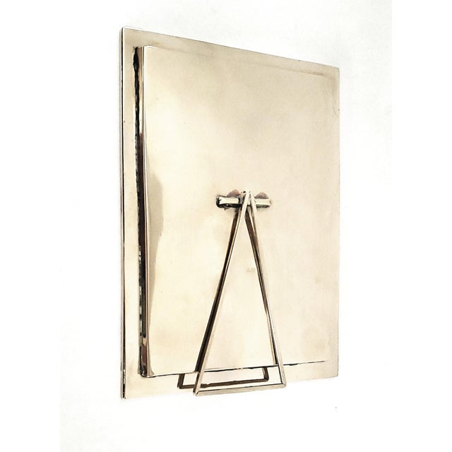 1950s Silver Abalone Shell Photo Picture Frame 1950s For Sale - Image 5 of 13