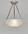 FRANCIS HUBENS A nickel-plated bronze or solid brass 1925-35 French art deco ceiling fixture with a Hubens bowl made by...