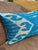 Sky Blue 1990s Handwoven Silk Ikat Lumbar Cushion Cover For Sale - Image 8 of 10