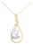 Espira 10K Two-Tone Yellow & White 1/6 Cttw Brilliant-Cut Diamond Layered Spiral 18" Pendant Necklace (H-I Color, I2-I3 Clarity) For Sale