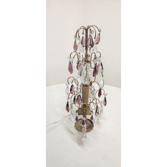 Bronze & Crystal Table Lamp, France, 1940s For Sale - Image 17 of 17