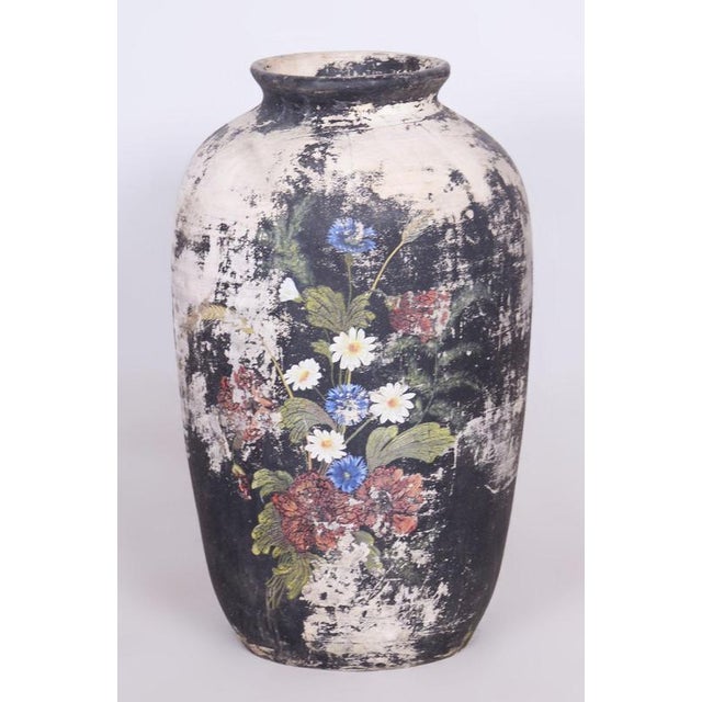 Vintage Art Deco Vase in Ceramic, Czech, 1920s For Sale - Image 3 of 8