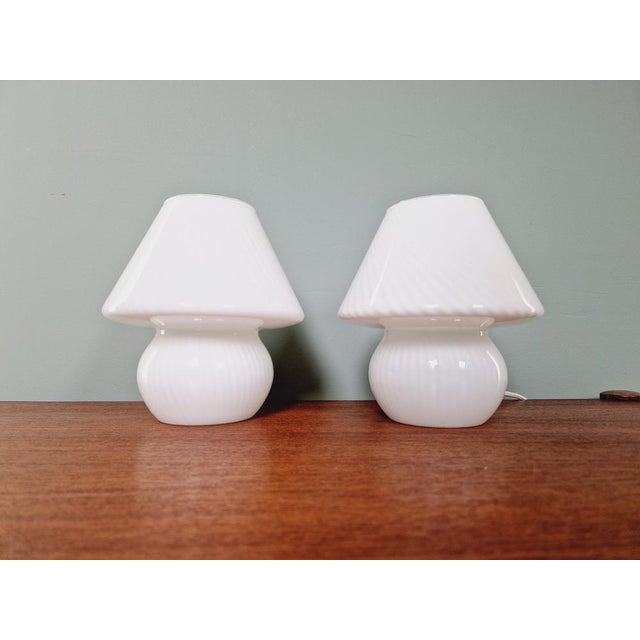 Murano Glass Mushroom Lamps, 1970s, Set of 2 For Sale - Image 13 of 17