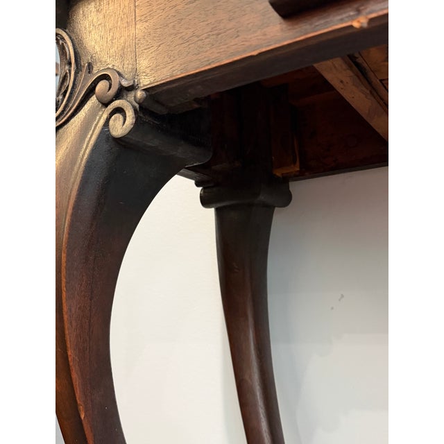 Vintage Traditional Console Sofa Table With Drawer & Lower Shelf – Solid Wood For Sale In Birmingham - Image 6 of 9