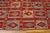 Tribal 1900s Red Diamond Tribal Antique Turkish Oushak Flat-Weave Rug 6'6" X 11' Wool Carpet For Sale - Image 3 of 6
