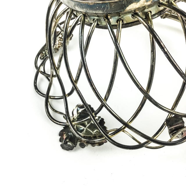Silver Studio Silversmiths Grape Theme Silver Plate Basket For Sale - Image 8 of 9