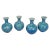 Transitional Caspian Blue Ceramic Vase For Sale - Image 3 of 3