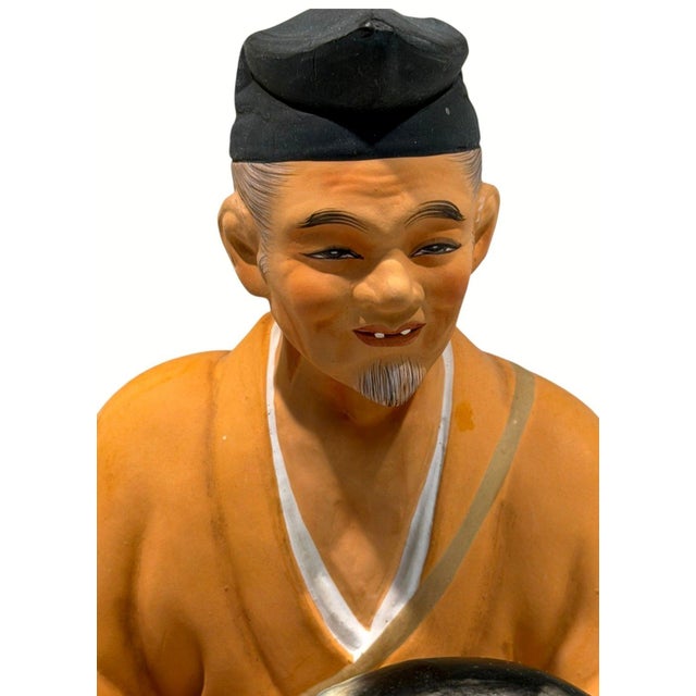 Vintage Japanese Hakata Urasaki Pottery Painter Figurine – Traditional Ceramic Artisan – Made in Japan Beautiful vintage...