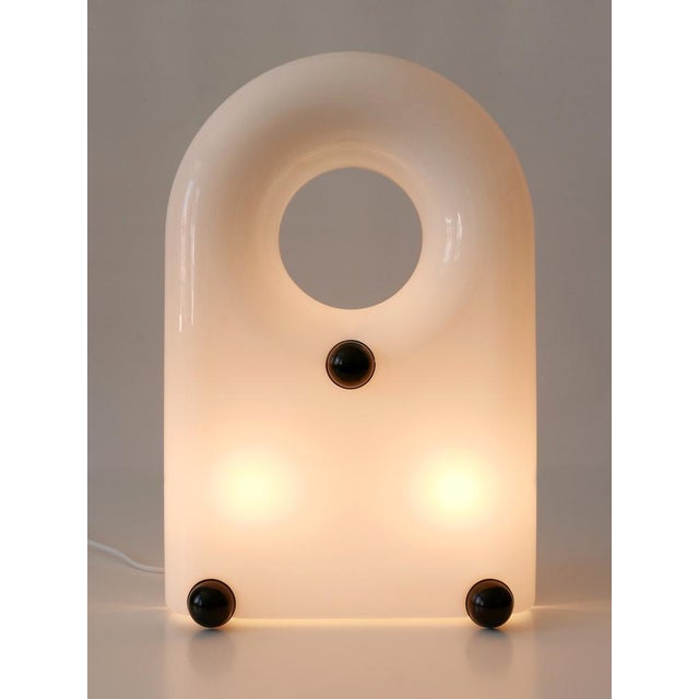 Black Acrylic Glass Table Lamp by Elio Martinelli for Martinelli Luce, Italy, 1960s For Sale - Image 8 of 18