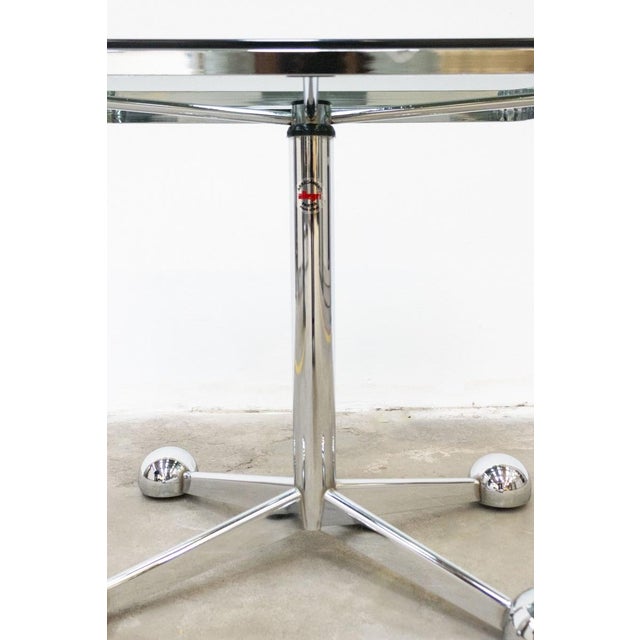 Silver Vintage Coffee Table in Steel and Smoked Glass by Allegri Parma, 1970s For Sale - Image 8 of 13