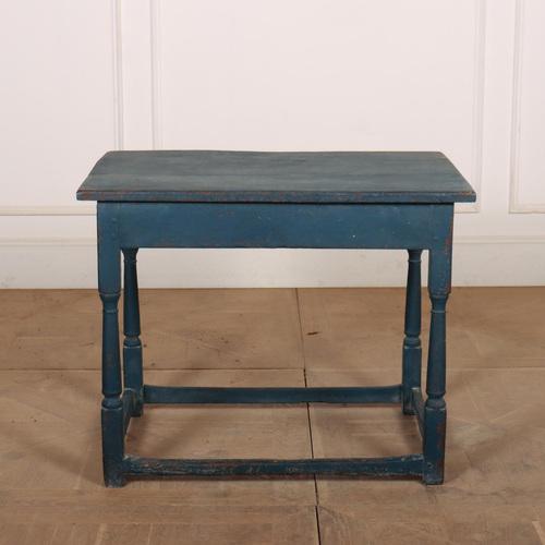 Turquoise 18th Century Painted Lamp Table For Sale - Image 8 of 8