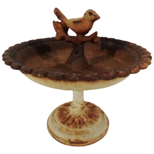 Small Rustic Cast Iron Birdbath