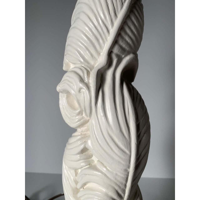 Mid-Century Modern Vintage Plaster Table Lamps in style of Serge Roche - A Pair For Sale - Image 3 of 13