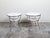 Pair of Italian Midcentury Steel Side Tables with Marble Tops and Shelves For Sale - Image 11 of 11