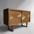 Mid-Century Modern, oak sideboard, credenza features superb design and craftsmanship with decoratively carved, diamond...