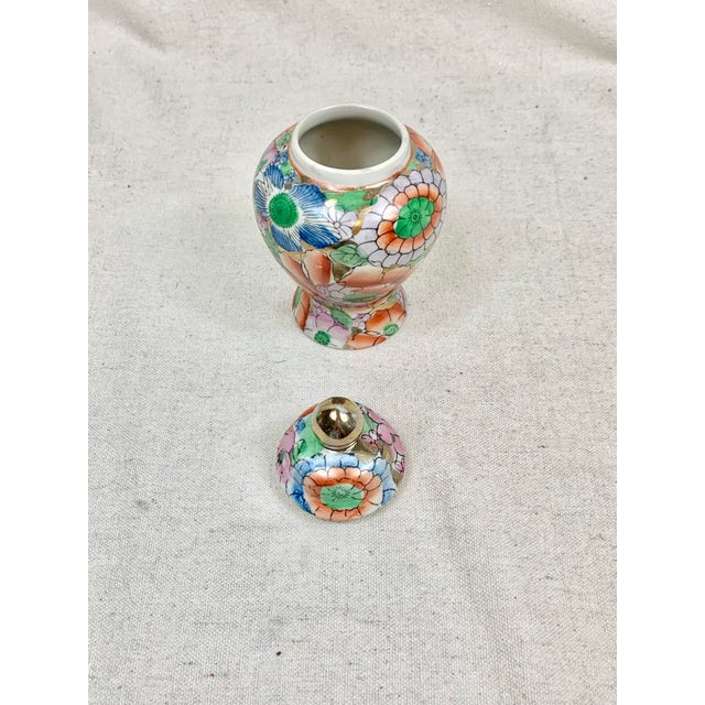 Vintage Small Floral Ginger Jar For Sale - Image 9 of 13