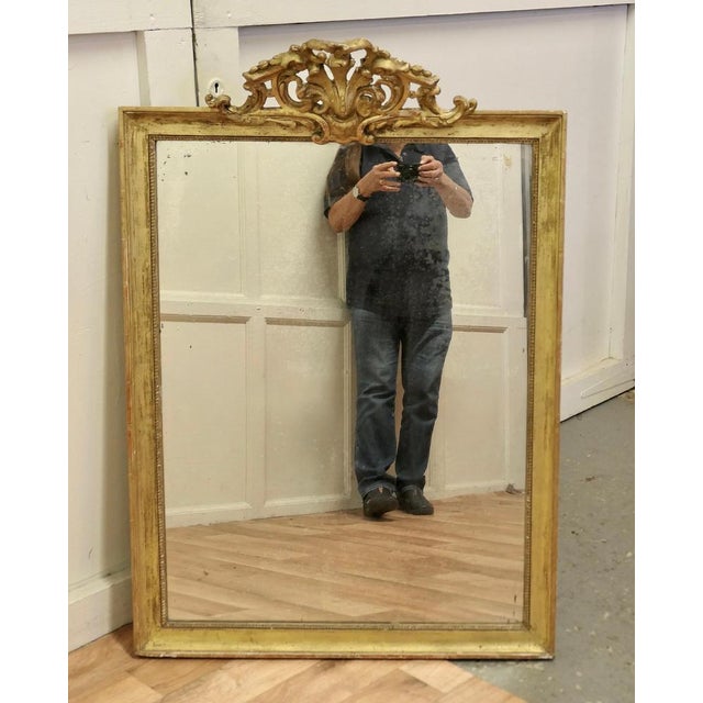 Late 19th Century French Faded Pale Gilt Pier Mirror, 1880s For Sale - Image 5 of 9