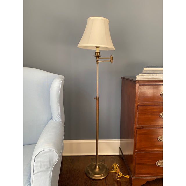 2000 - 2009 Vintage Brass Floor Lamp For Sale - Image 5 of 5