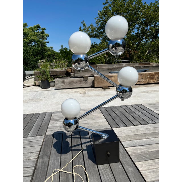 1970s Modern Four Light Table Lamp For Sale In New York - Image 6 of 9