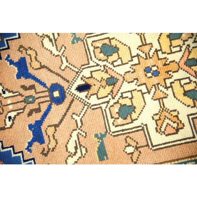 Turkish Vintage Anatolian Rug 2'6" x 3'10" Introducing our exquisite vintage mini Turkish rug, expertly crafted by skilled...