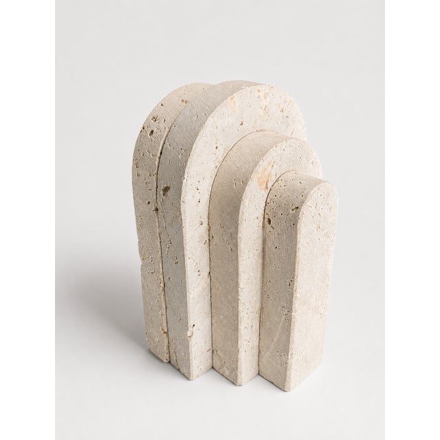 Contemporary Travertine Marble Bookend - A Pair For Sale - Image 3 of 5