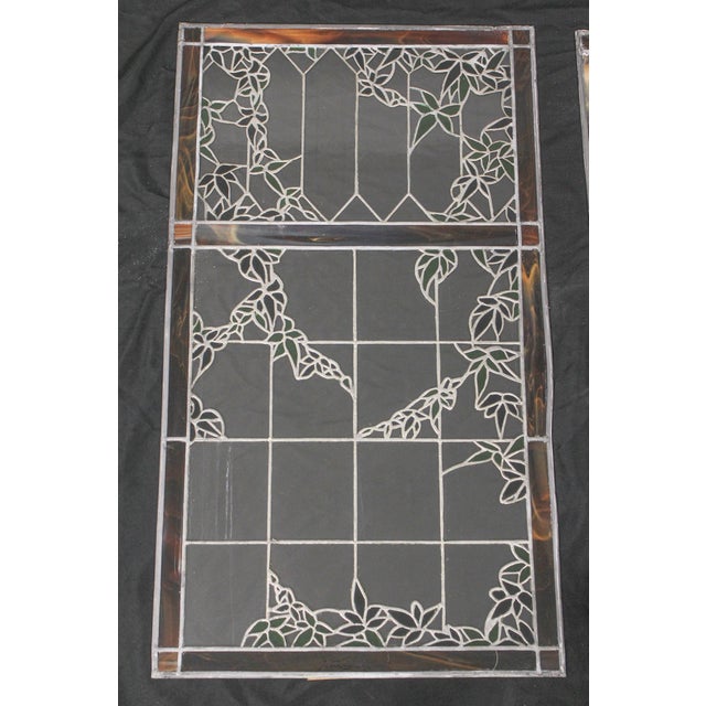 Set of 3 Vintage Stained Glass Window Panels Chairish