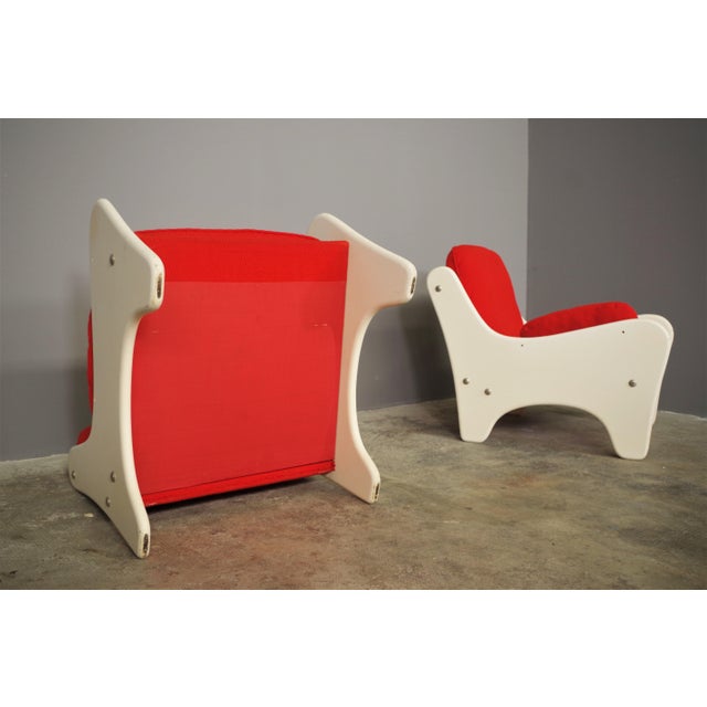 Set of Red Armchairs, 1970 For Sale - Image 3 of 18