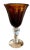 Burnt Umber Set of 6 Large Hand Blown Glass Tortoise Amber Stemmed Goblets, 1970s For Sale - Image 8 of 12