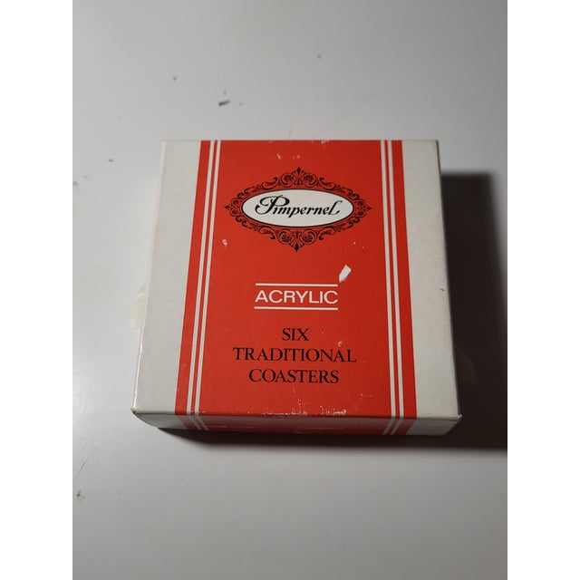 Antique White Vintage Pimpernel Coasters Flower Garden England For Sale - Image 8 of 8