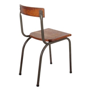 Mid-Century Modern Industrial School Chair by Willy Van Der Meeren for Tubax, 1950s For Sale