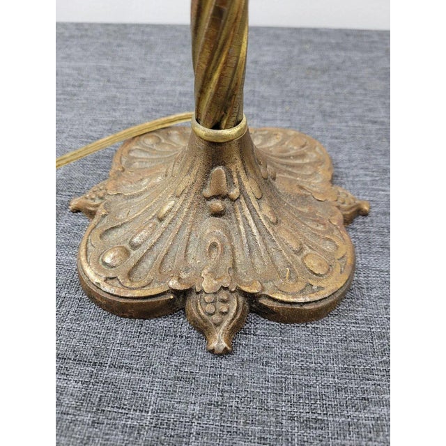 Brass Vintage Brass Arrow Base & Ram Head Finial Dual Light Table Lamp For Sale - Image 8 of 11