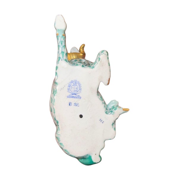 Ceramic Late 20th Century Set of Nine Herend Fishnet Porcelain Animal Figurines For Sale - Image 7 of 8